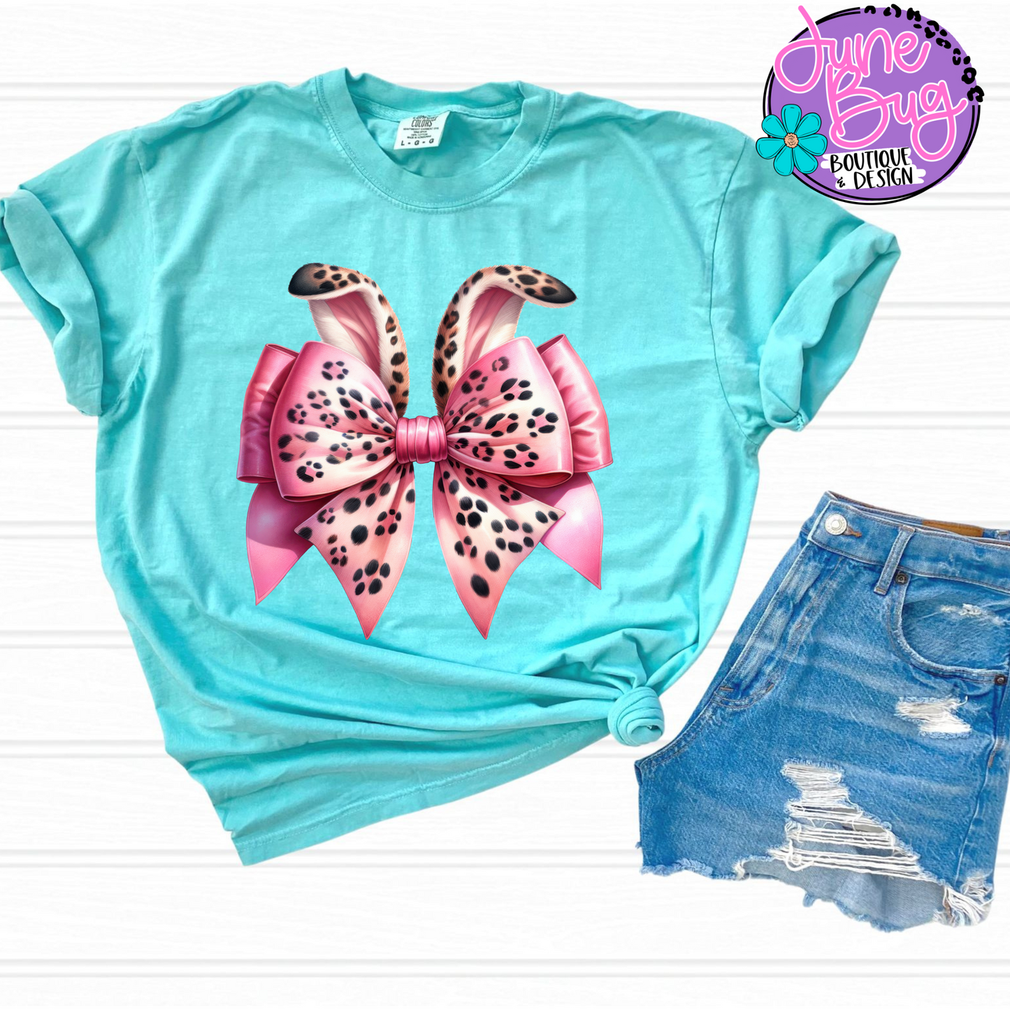 Bunny Ear Leopard Bow