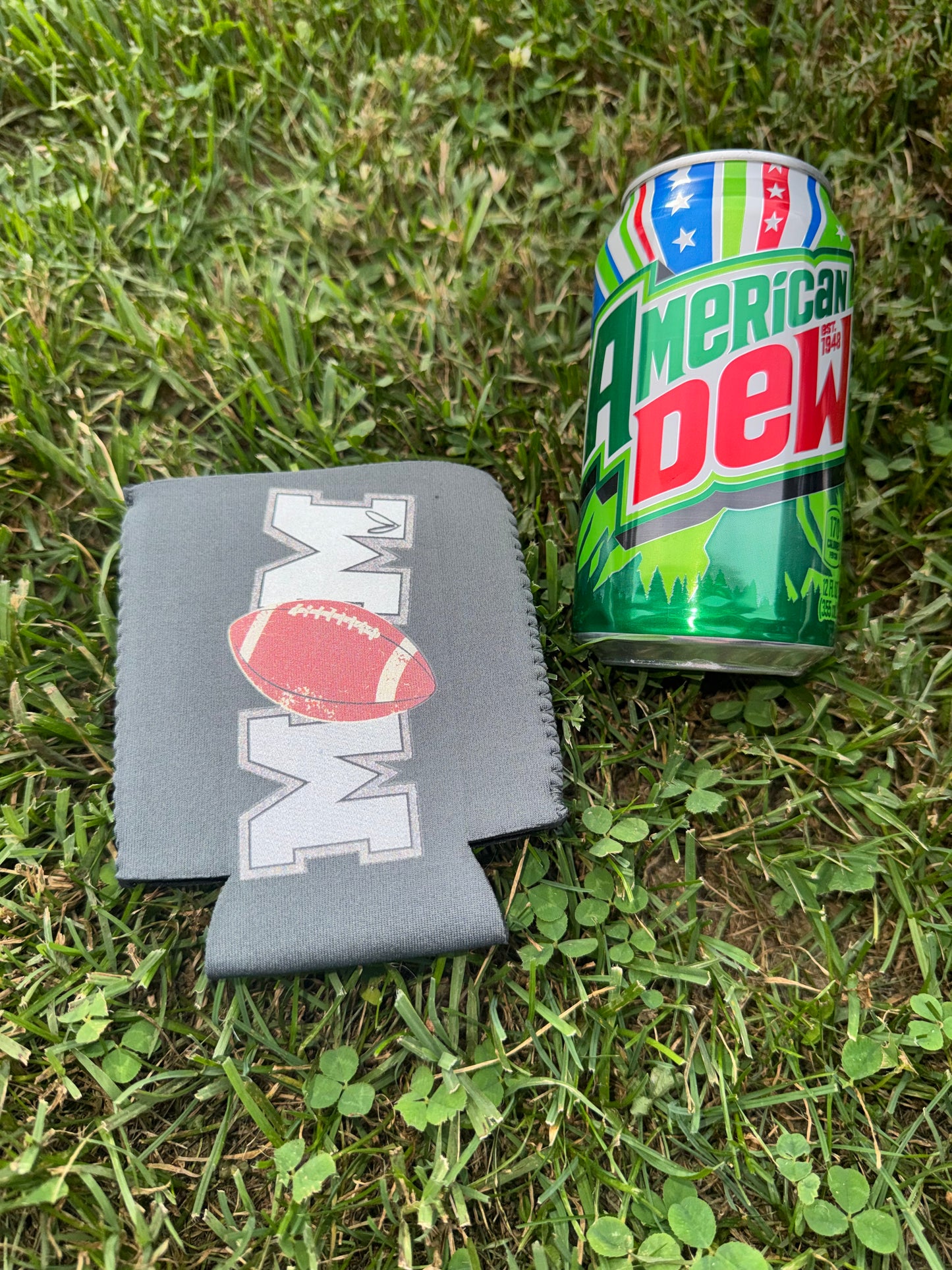 Football Mom Neoprene Can Koozie