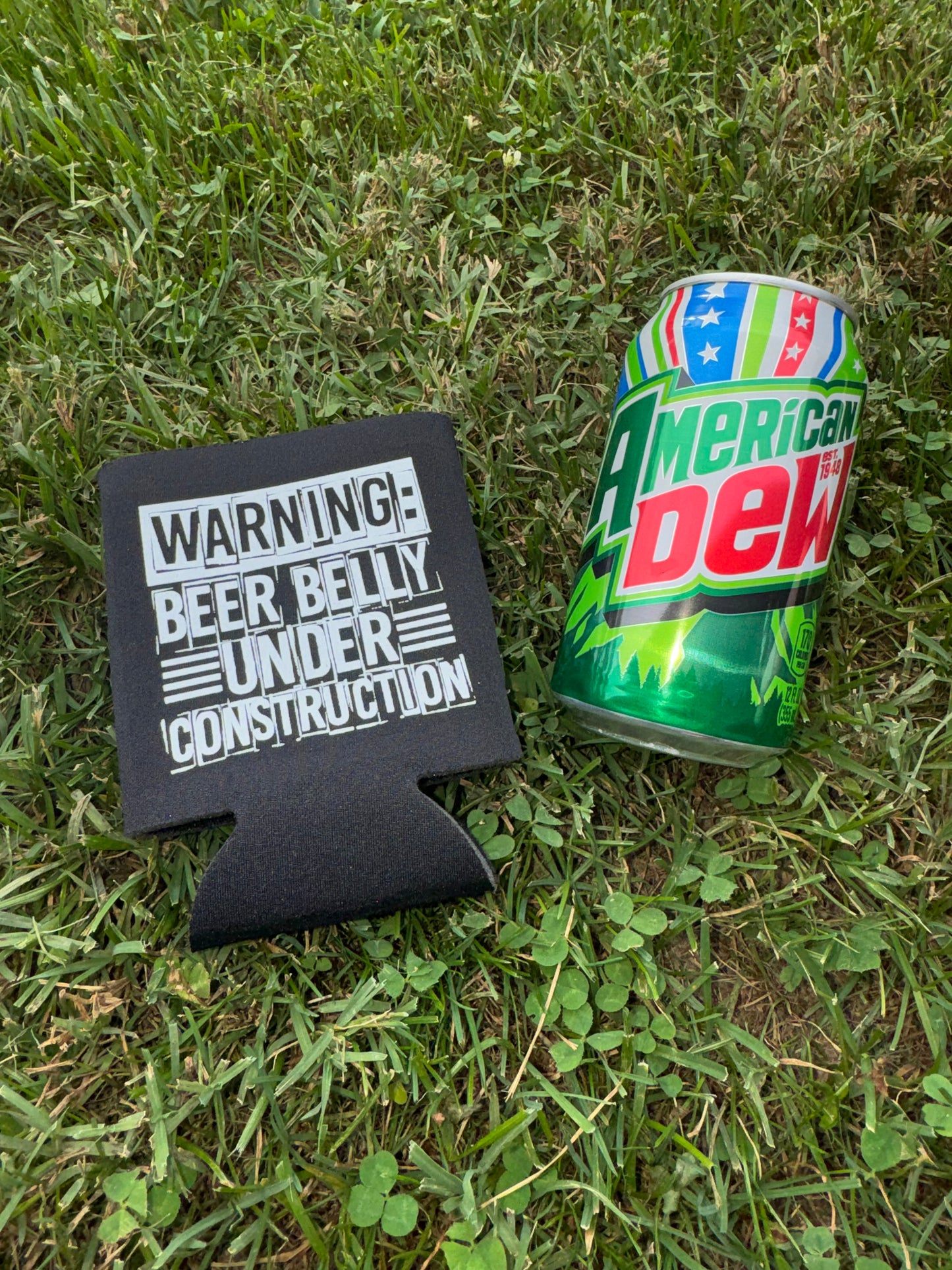Warning Beer Belly Under Construction Neoprene Can Koozie