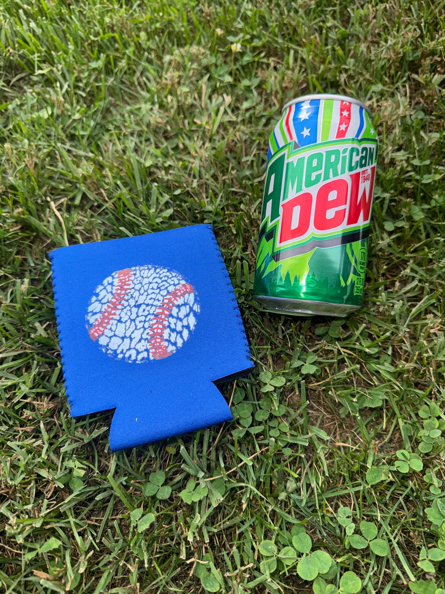 Leopard Baseball Neoprene Can Koozie