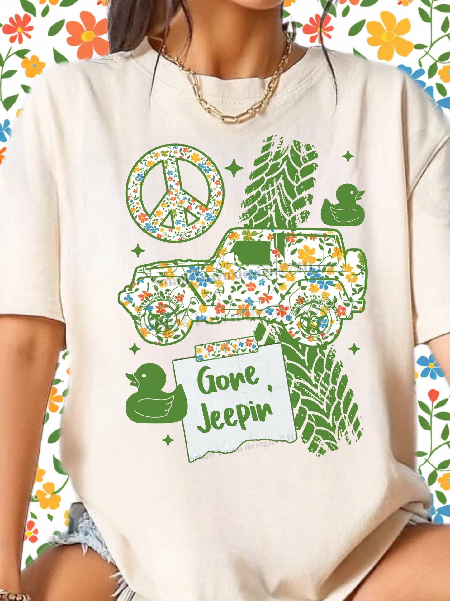 Gone Jeepin' Floral