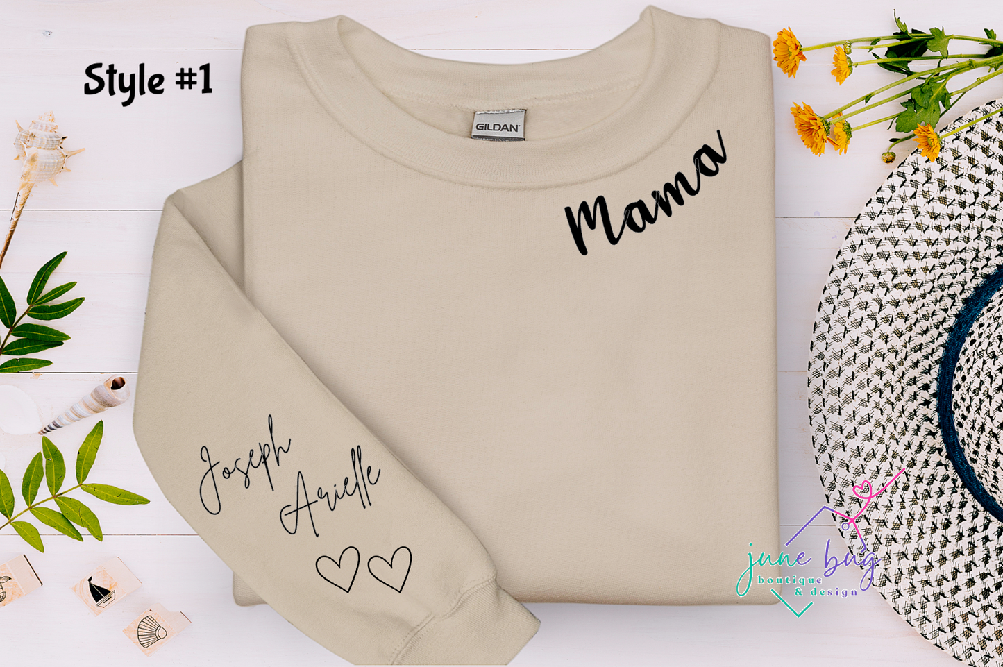 Personalized Mama with Sleeve Names