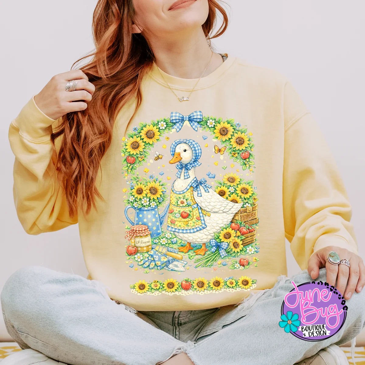Sunflower Gingham Goose