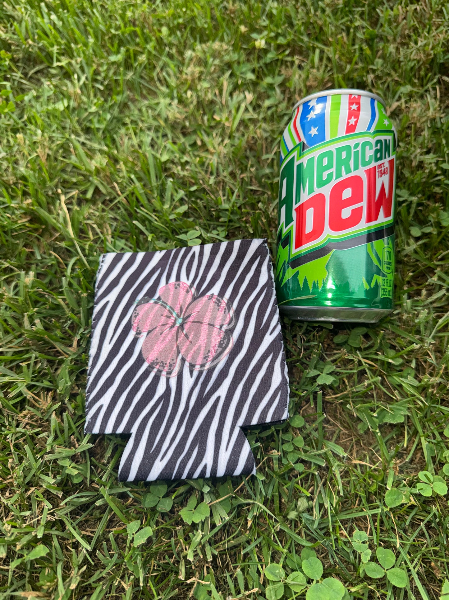 Hibiscus Flower Neoprene Can Koozie