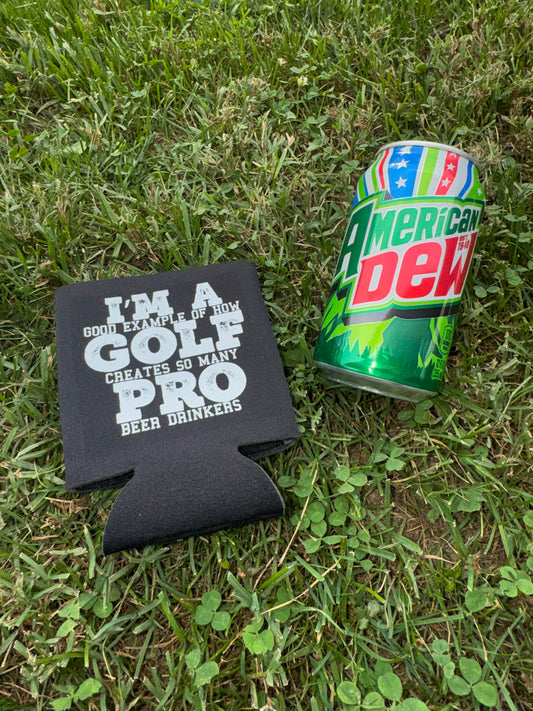 Golf Creates Pro Beer Drinker Neoprene Can Koozie