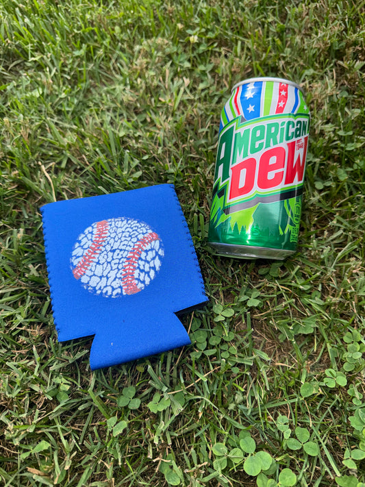 Leopard Baseball Neoprene Can Koozie