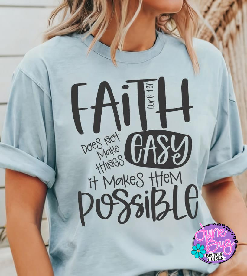 Faith does not make things easy