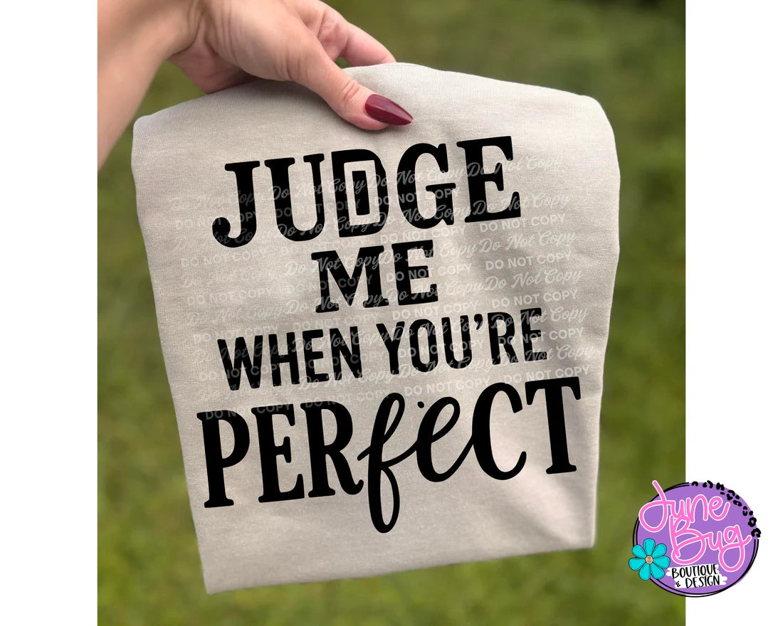 Judge Me When You're Perfect
