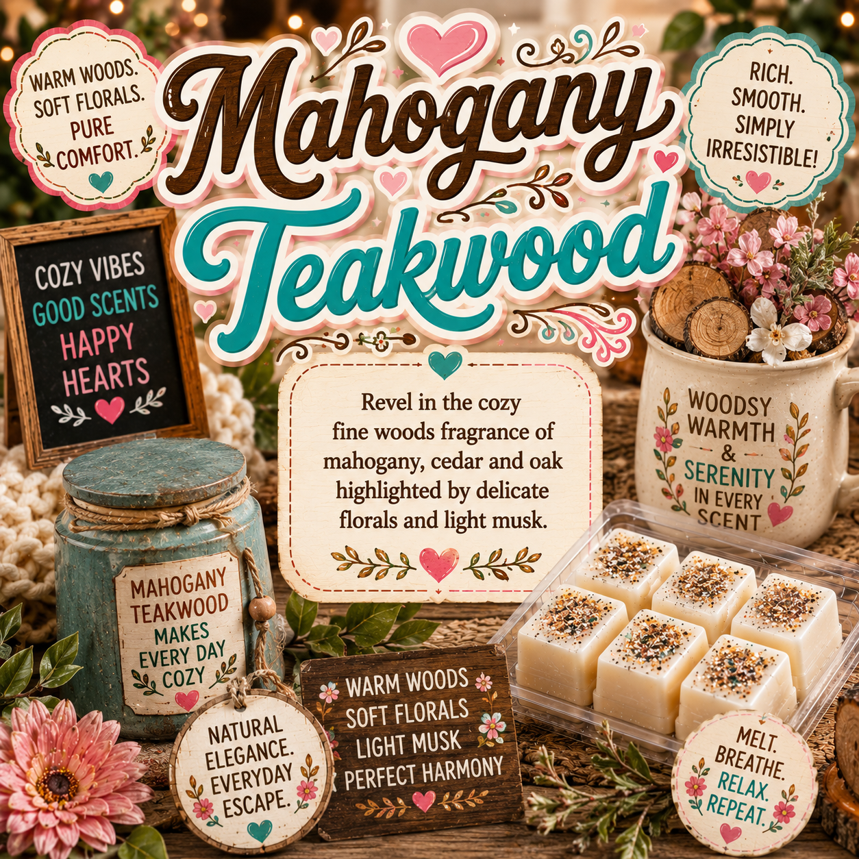 Mahogany Teakwood Wax Melts