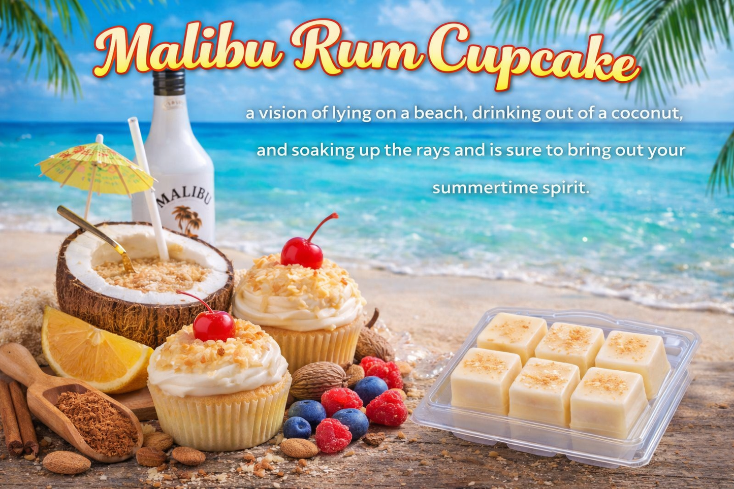 Malibu Rum Cupcake Wax Melts