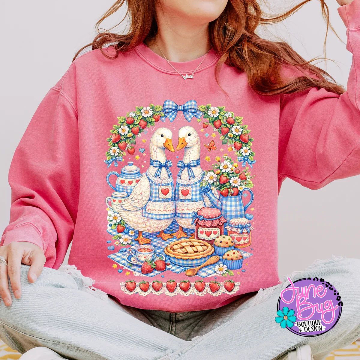 Strawberry Gingham Goose